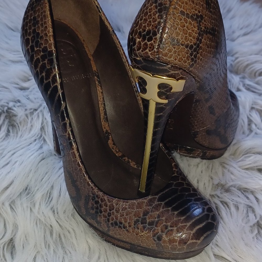 Tory Burch Brown Jude heels - Picture 6 of 16